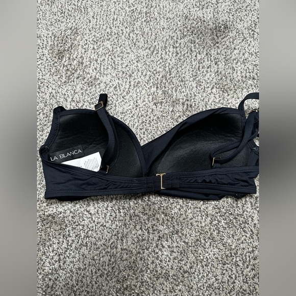 Women’s Bikini Top 4 Push Up Black by La Blanca Swimsuit Built In Bra Wireless - Picture 7 of 12